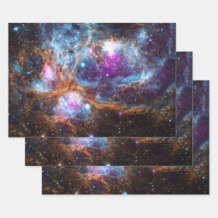 Feuille De Papier Cadeau Nebula au homard - Pays d'hiver cosmique