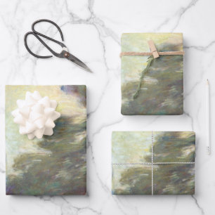 Feuille De Papier Cadeau Nénuphars de Claude Monet, Art Vintage