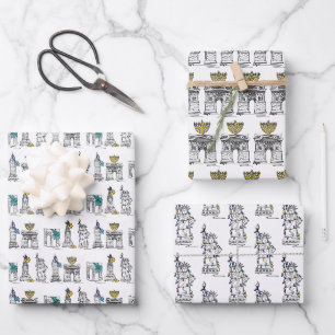 Feuille De Papier Cadeau New York City Juive Holidays Hanoukka NYC