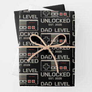 Feuille De Papier Cadeau Niveau Papa Débloqué 2026 Bientôt Papa Joueur