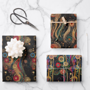 Feuille De Papier Cadeau Nocturne