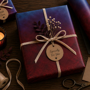 Feuille De Papier Cadeau Nocturne de la Flamme Creuse