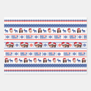 Feuille De Papier Cadeau Noël à Joe et Kamala Aviator
