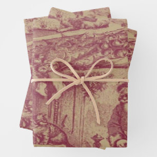 Feuille De Papier Cadeau Noël à l'ancienne