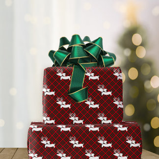 Feuille De Papier Cadeau Noël à thème Dachshund rouge
