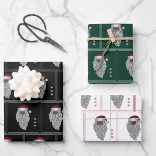 Feuille De Papier Cadeau Noël afro-américain