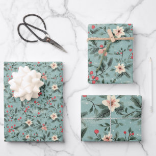 Feuille De Papier Cadeau Noël Chic Shabby