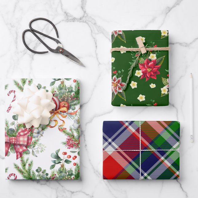 Feuille De Papier Cadeau Noël classique (Recto)