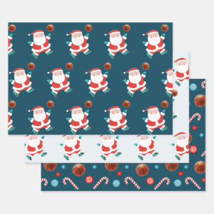 Feuille De Papier Cadeau Noël créatif de basket-ball