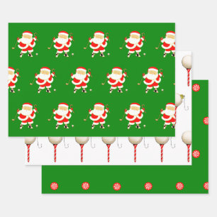 Feuille De Papier Cadeau Noël de golf créatif