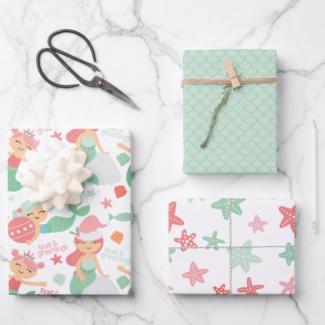 Feuille De Papier Cadeau Noël de la mère (Recto)