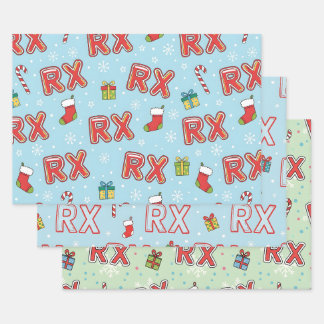 Feuille De Papier Cadeau Noël de la pharmacie RX-Mas