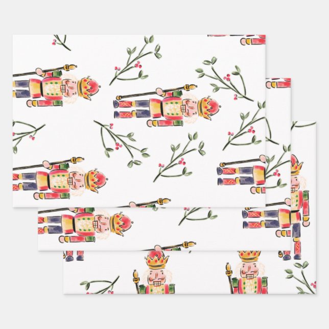 Feuille De Papier Cadeau Noël des noisettes (Lot)