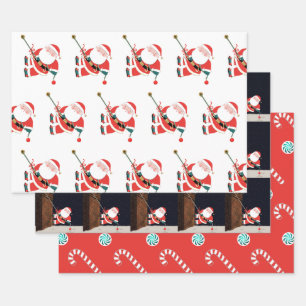 Feuille De Papier Cadeau Noël d'escalade de roche créative