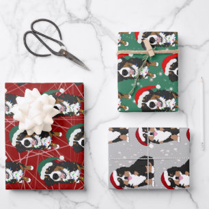 Feuille De Papier Cadeau Noël du chien de montagne bernois