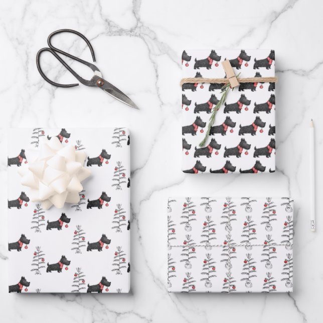 Feuille De Papier Cadeau Noël écossais (Recto)