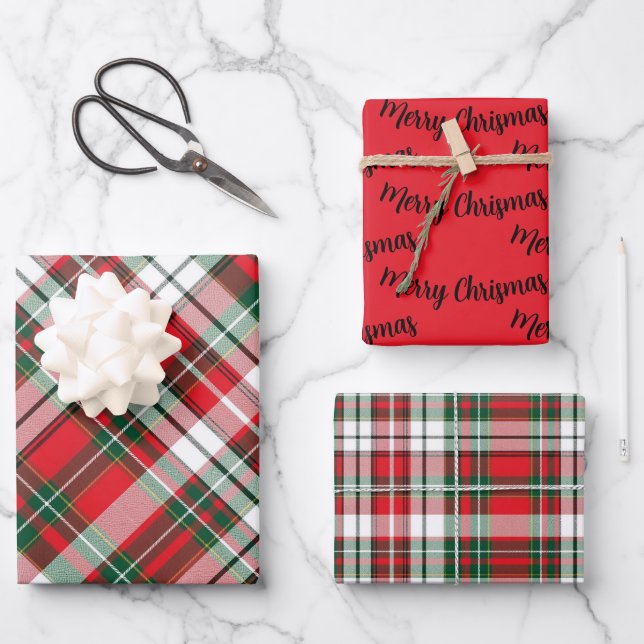 Feuille De Papier Cadeau Noël Joyeux avec Joyeux Noël (Recto)