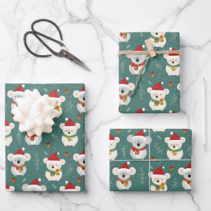 Feuille De Papier Cadeau Noël Koala australien