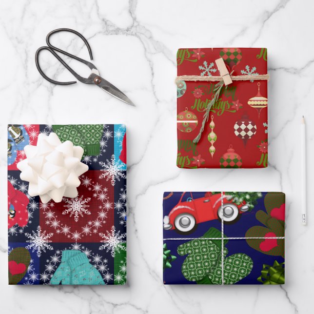 Feuille De Papier Cadeau Noël le plus joli (Recto)