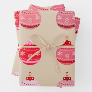 Feuille De Papier Cadeau Noël Ornements vintages