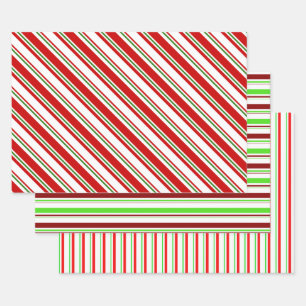 Feuille De Papier Cadeau Noël rouge, blanc, vert coloré inspiré