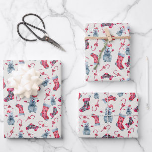 Feuille De Papier Cadeau Noël vintage Snowman
