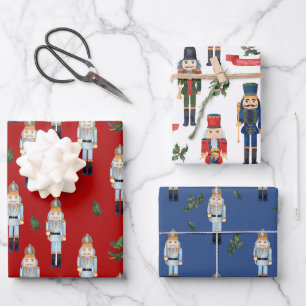 Feuille De Papier Cadeau Noisettes de couleurs mélangées de Noël
