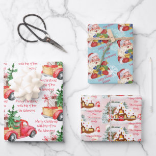 Feuille De Papier Cadeau Nom et message personnalisés personnalisés Noël
