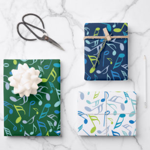 Feuille De Papier Cadeau Notes musicales