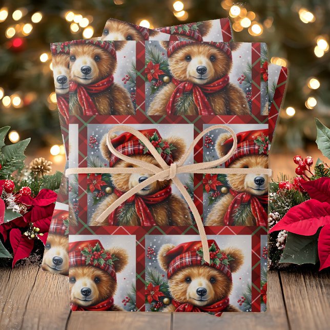 Feuille De Papier Cadeau Nounours le 3 Noël (Créateur téléchargé)