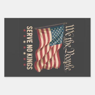 Feuille De Papier Cadeau Nous le peuple ne servons aucun roi USA patriotiqu