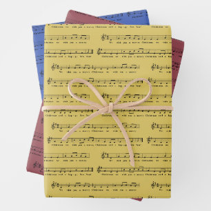 Feuille De Papier Cadeau Nous vous souhaitons un joyeux Noël classique note