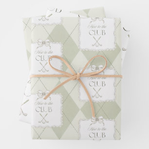 Feuille De Papier Cadeau Nouveau Dans Le Club Vert Olive Fête Prénatale de 