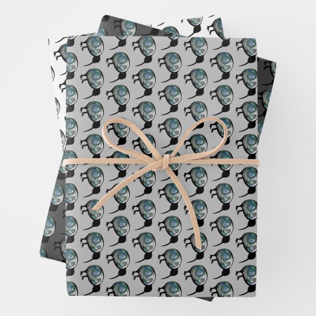 FEUILLE DE PAPIER CADEAU NOUVELLE-ZÉLANDE KIWI OISEAU PAUA SHELL FERN KORU  (En situation)