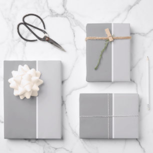 Feuille De Papier Cadeau Nuances de gris propre simple et élégant