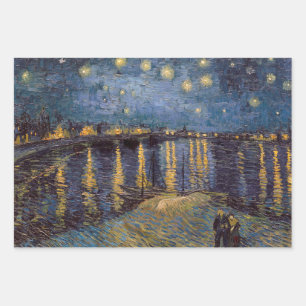Feuille De Papier Cadeau Nuit étoilée sur le Rhône par Vincent Van Gogh