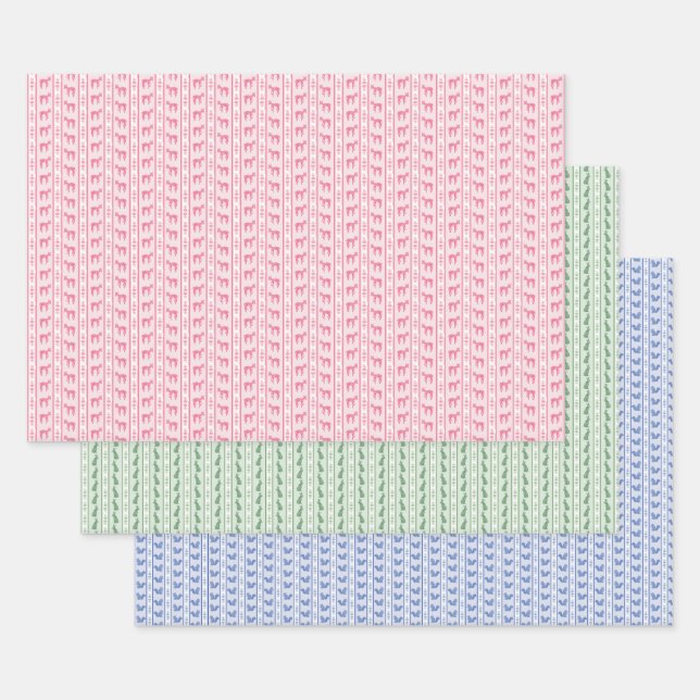 Feuille De Papier Cadeau Nursery Animals Wrapping Paper (Lot)