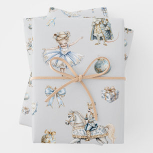 Feuille De Papier Cadeau Nutcracker aquarelle Noël Motif