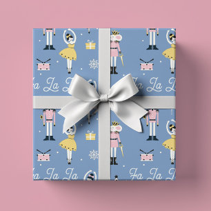 Feuille De Papier Cadeau Nutcracker Blue Ballet Noël