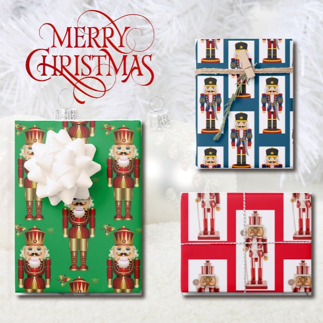 Feuille De Papier Cadeau Nutcracker Noël 3 Coordination (Créateur téléchargé)