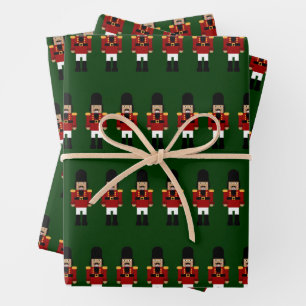 Feuille De Papier Cadeau Nutcrackers -