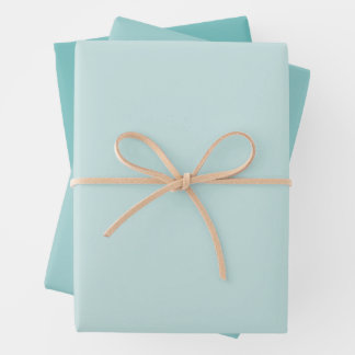 Feuille De Papier Cadeau Ocean Colours Plain Green in Three Light Tones