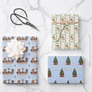 Feuille De Papier Cadeau Ode au ballet Casse-Noisette Bleu