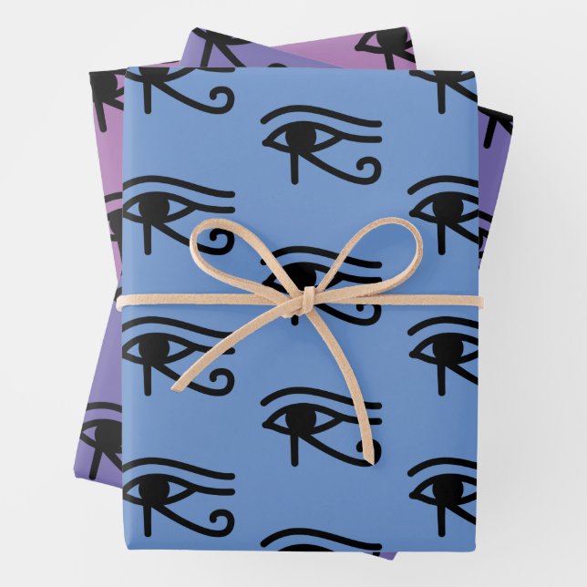 Feuille De Papier Cadeau Oeil de Horus Egyptien (En situation)