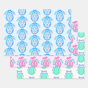 Feuille De Papier Cadeau Oeufs de Pâques