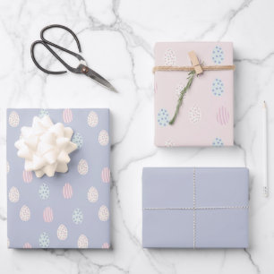 Feuille De Papier Cadeau Oeufs de Pâques décorés