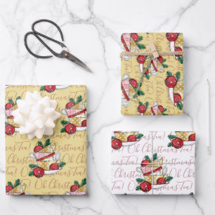 Feuille De Papier Cadeau Oh Christmas Tea !