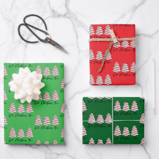 Feuille De Papier Cadeau Oh Christmas Tree Little Debbie Cakes Gift Wrap