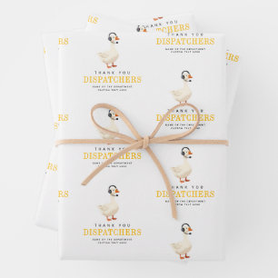 Feuille De Papier Cadeau Oie personnalisée de répartiteur 911 avec casque M