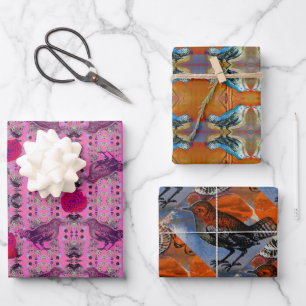 Feuille De Papier Cadeau Oiseaux Du Paradis #2